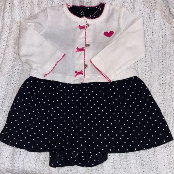 Carter's Other - Carter's Baby 2-Piece Polkadot Bodysuit Dress & Cardigan